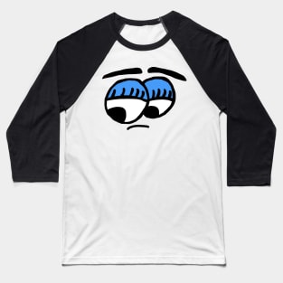 Cartoon side eye Baseball T-Shirt